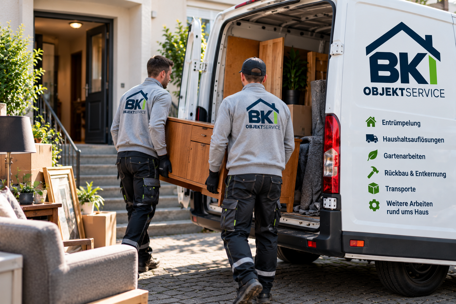 BK Objektservice bei einer Entrümpelung und Möbelräumung in Hamburg